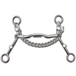 Myler Lynn McKenzie Signature Series Stainless Steel HBG Gag - 6 1/2" Shank With Sweet Iron Low Port Comfort Snaffle