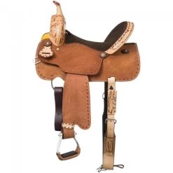 Tough 1 Reno Miniature Buckstitch Roughout Barrel Saddle