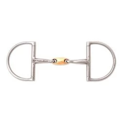 Jp Korsteel Stainless Steel Copper Link Hunter Dee Ring Snaffle Bit