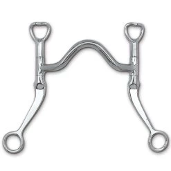 Myler Flat Shank With Sweet Iron Medium Port Wide