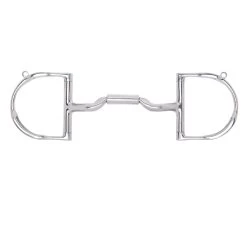 Myler 3 3/8" Medium Dee With Hooks With Mullen Low Port Barrel