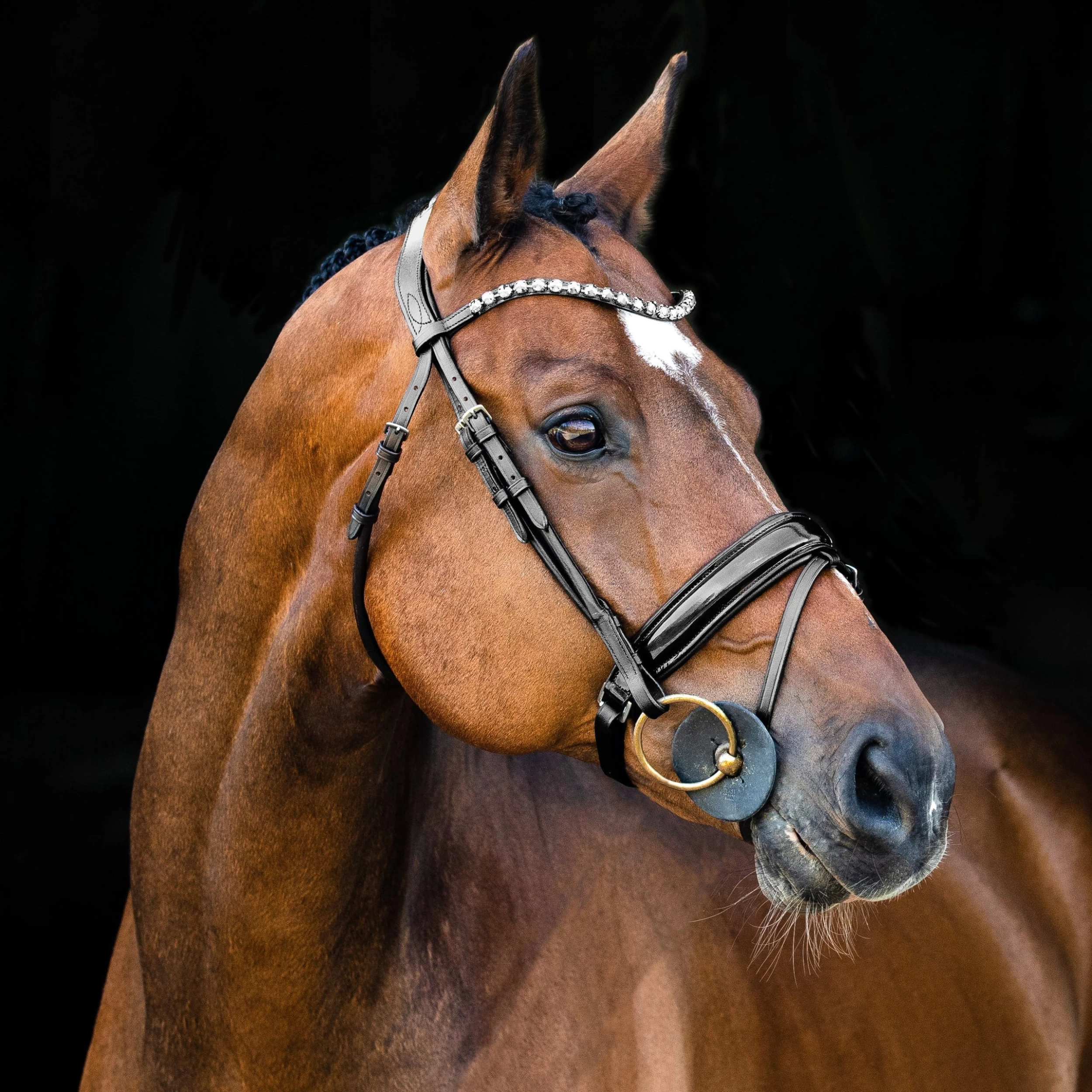 Horze Clermont Ergonomic Crystal Bridle - Image 2