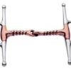 Korsteel Stainless Steel Copper Mouth Corkscrew Full Cheek Snaffle Bit