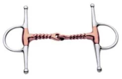 Korsteel Stainless Steel Copper Mouth Corkscrew Full Cheek Snaffle Bit