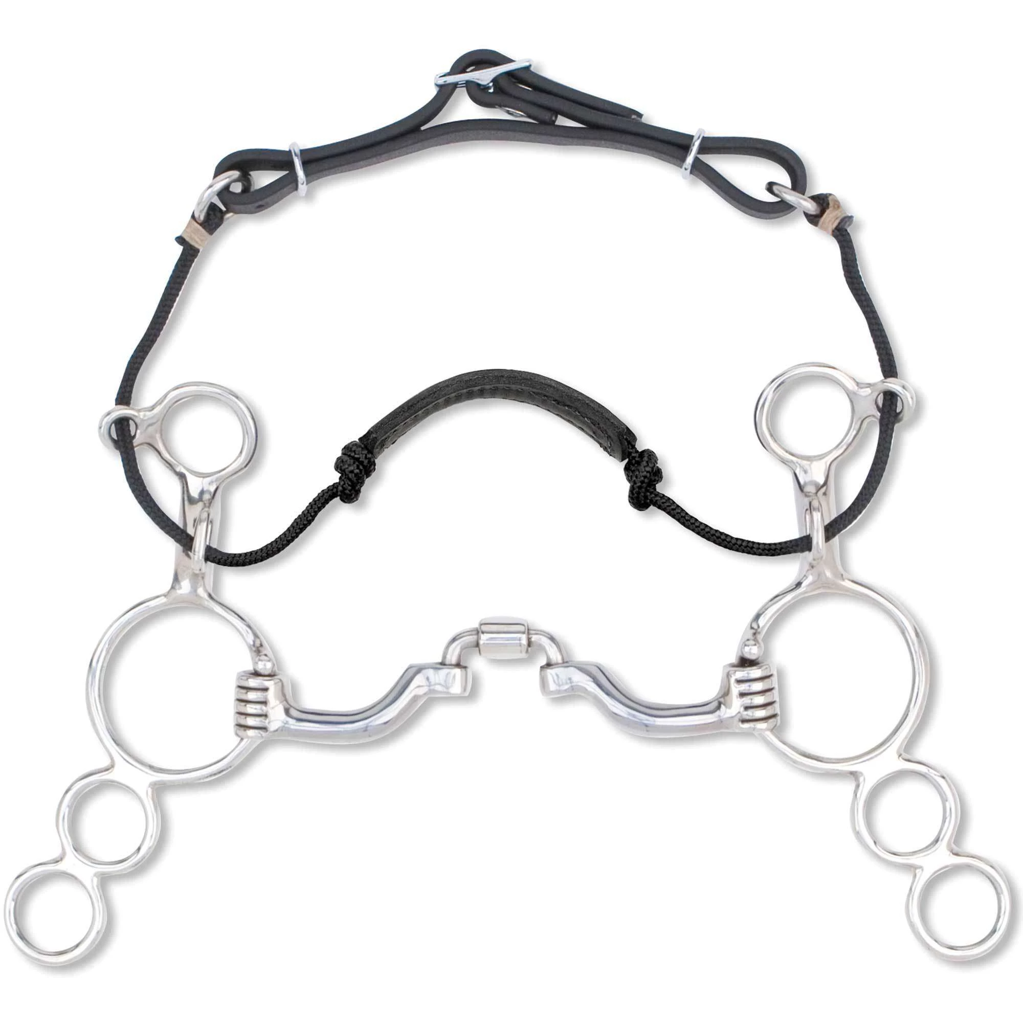 Myler 3 Ring Combination Bit - 6" Shank With Sweet Iron Correctional Ported Barrel